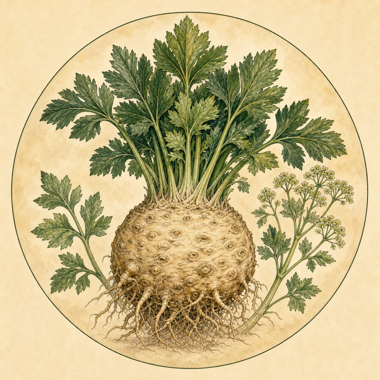 Celeriac crop illustration