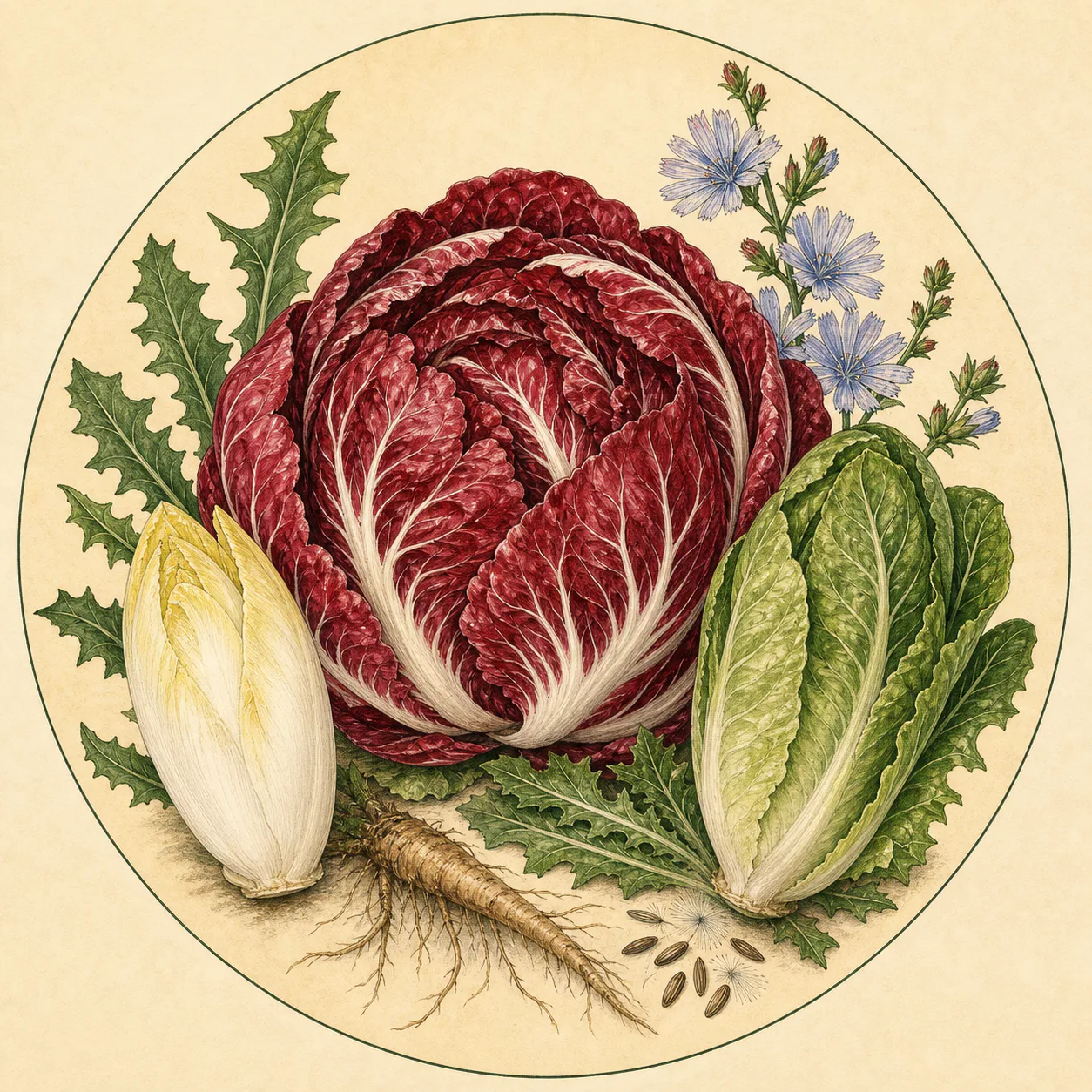 Chicory crop illustration