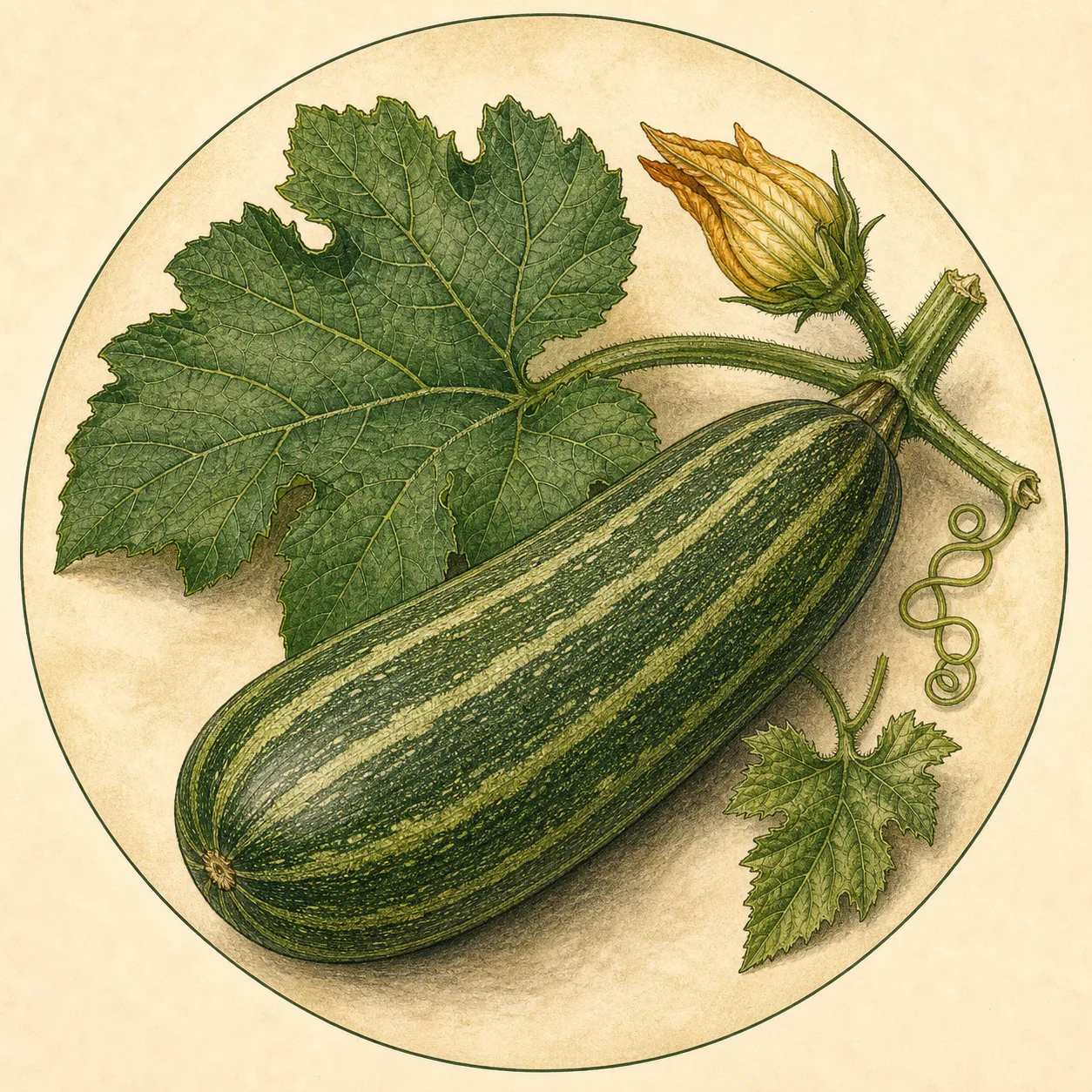 Marrow crop illustration
