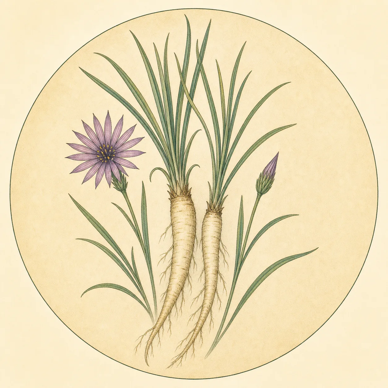 Salsify crop illustration
