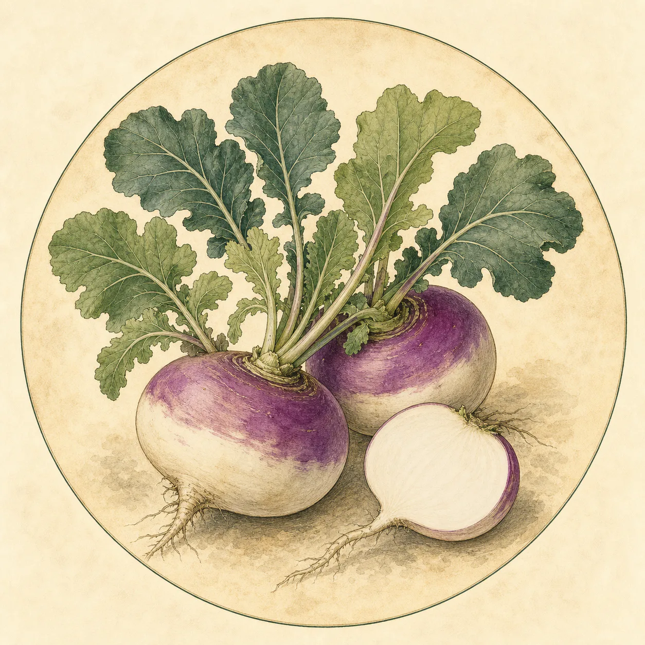 Turnips crop illustration