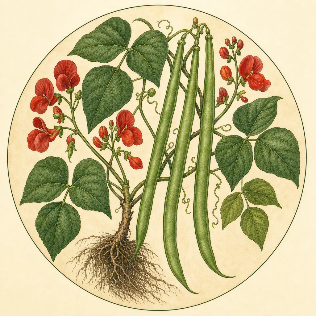 Runner bean Liberty illustration