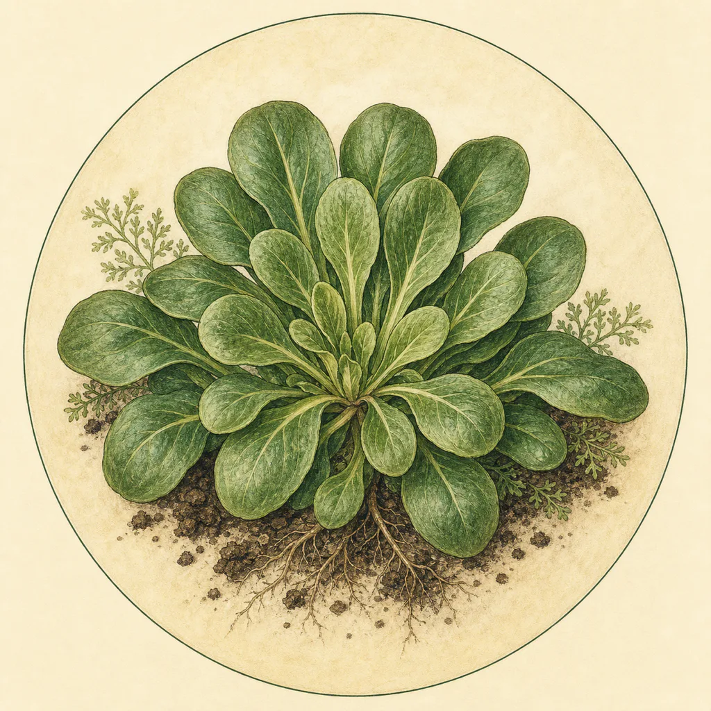 Cornsalad Cavallo illustration