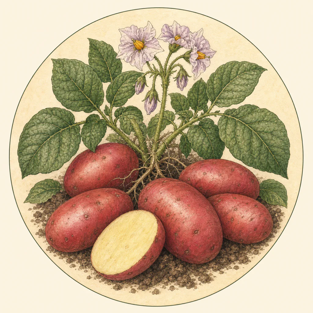 Potato Red Duke of York illustration