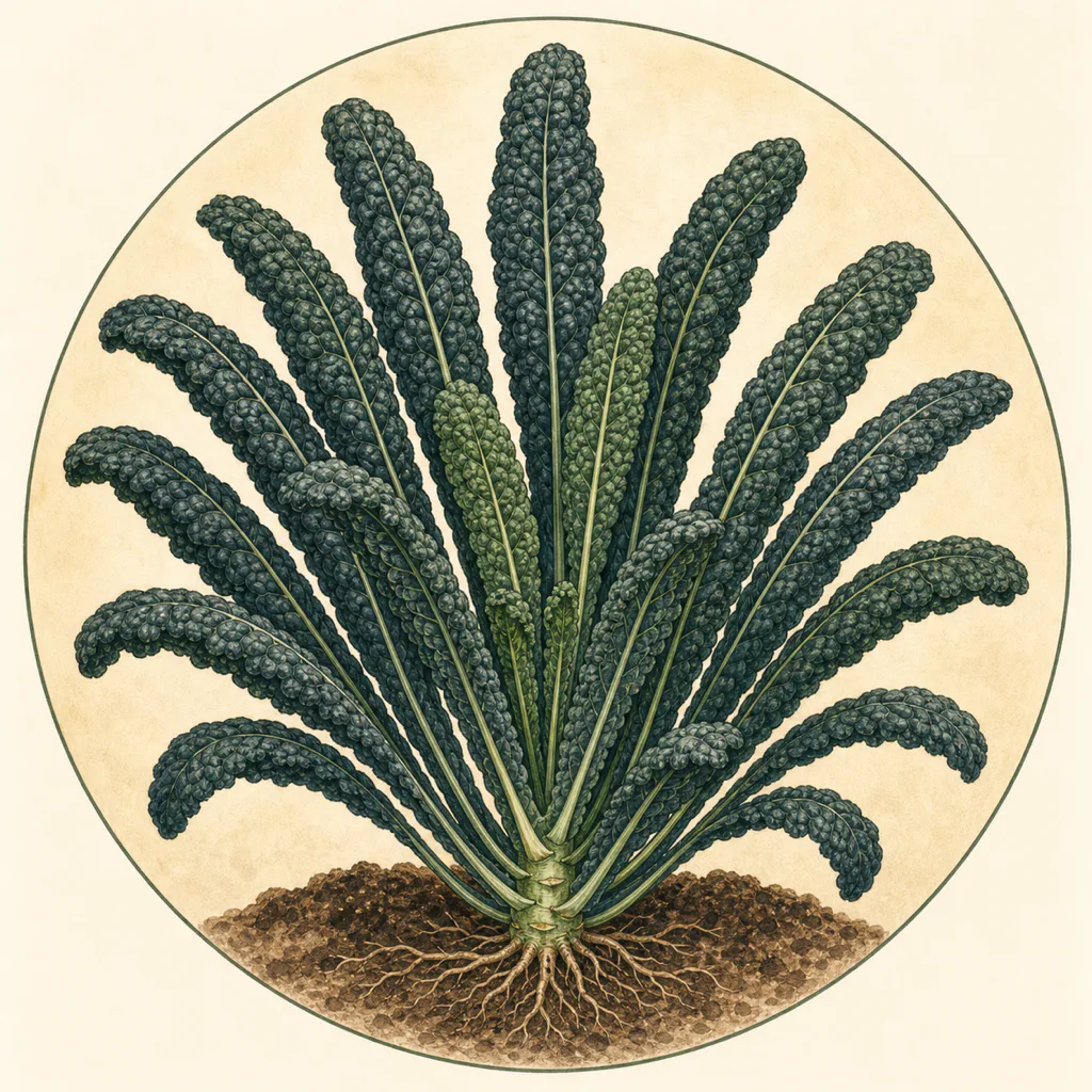 Nero di Toscana kale illustration