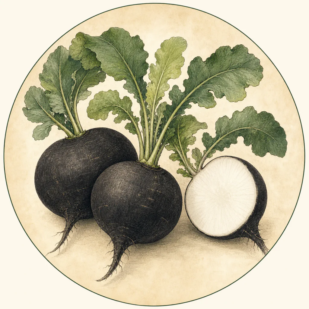 Radish Black Spanish Round illustration