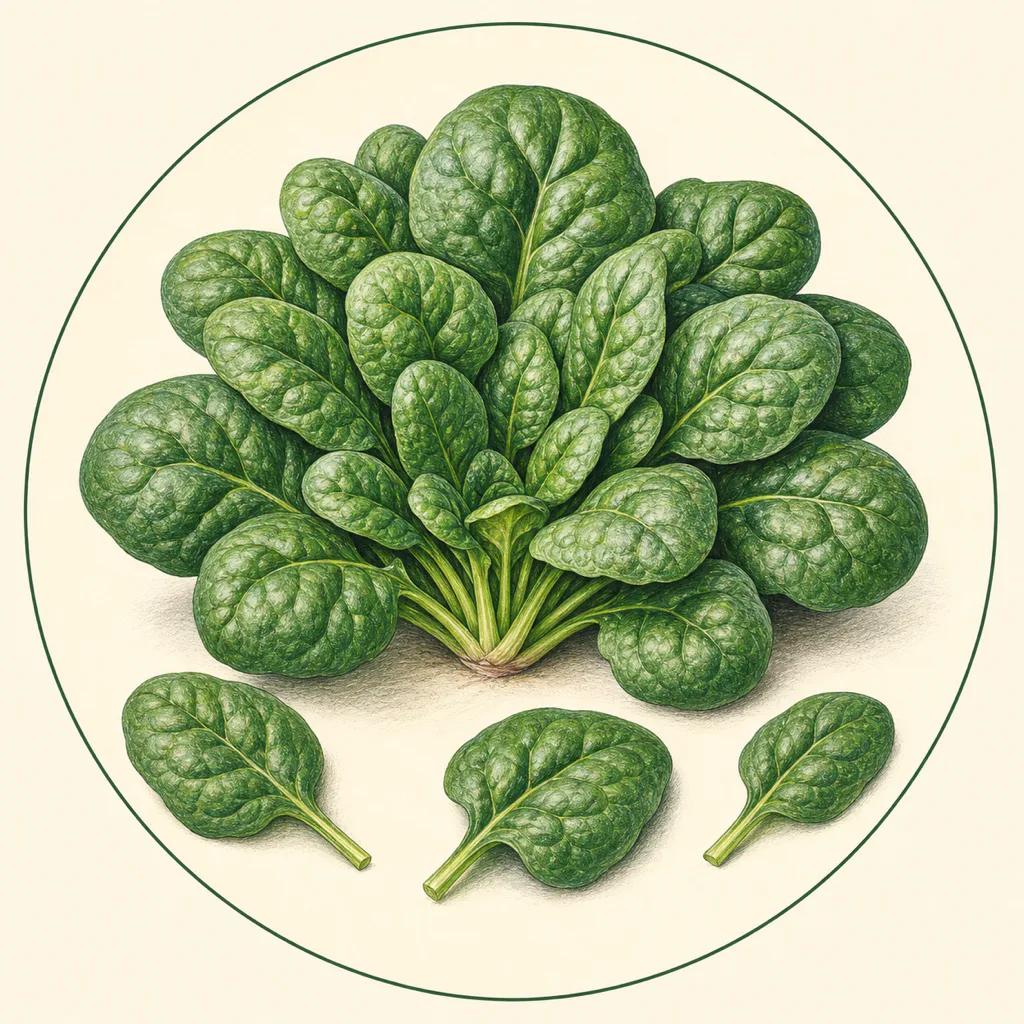 Medania spinach illustration