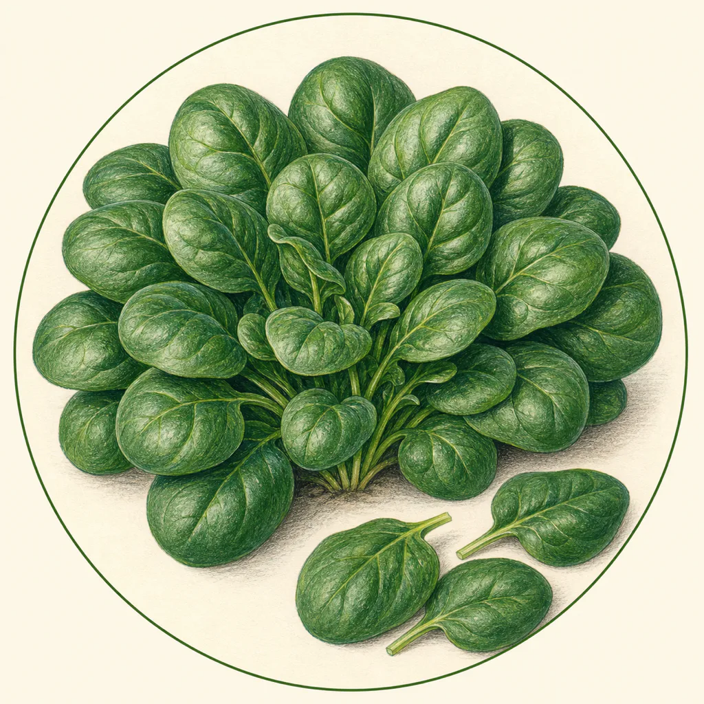 Lazio spinach illustration
