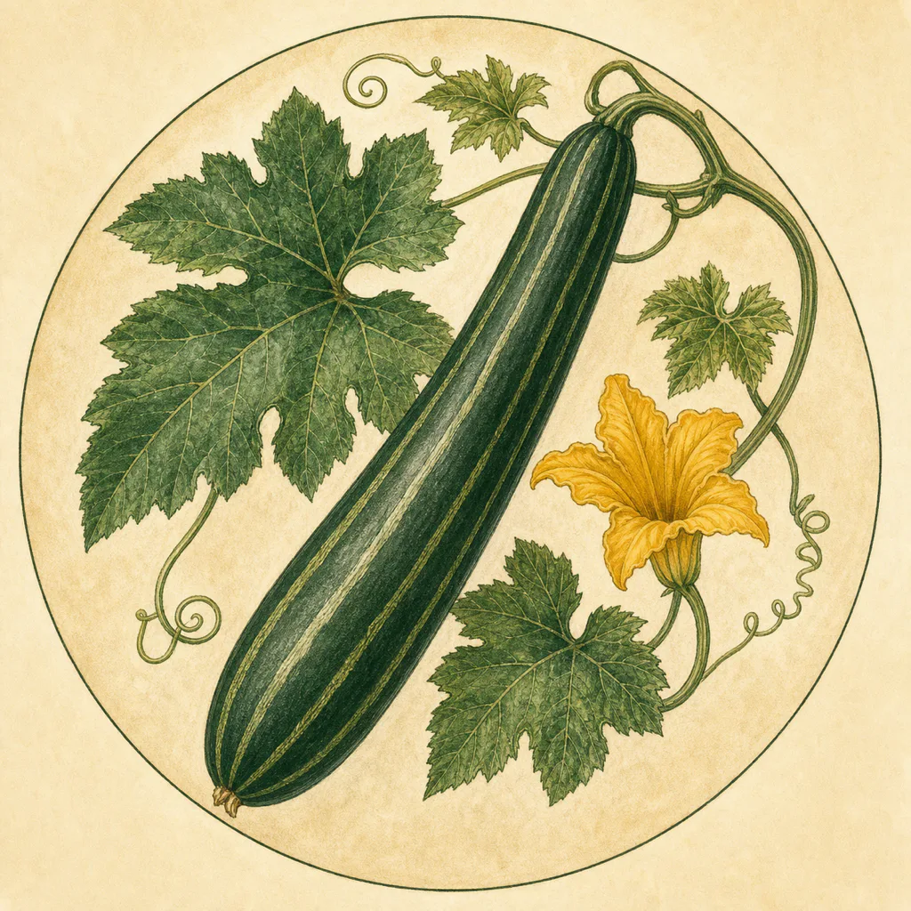 Long Green Trailing marrow illustration