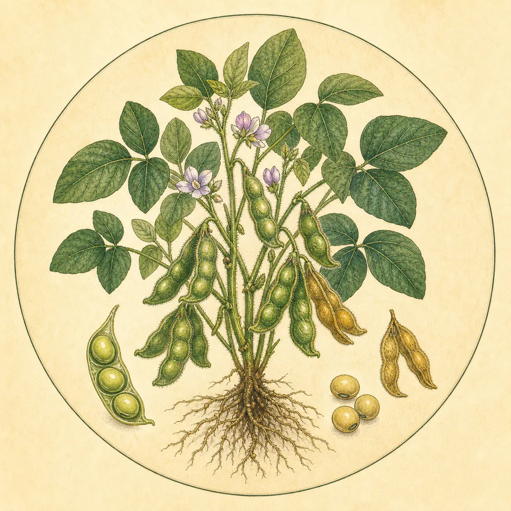 Elena soya bean illustration