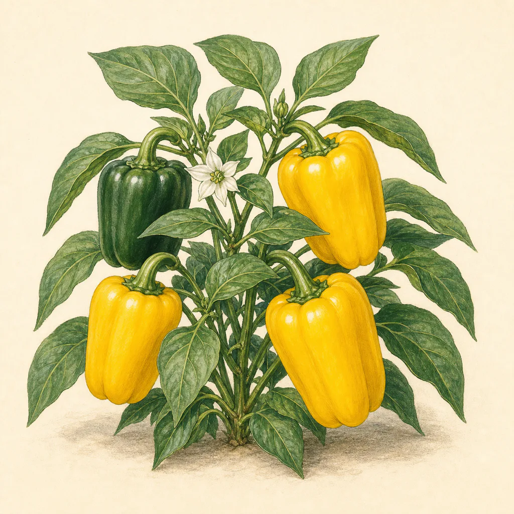 Sweet pepper Mohawk illustration