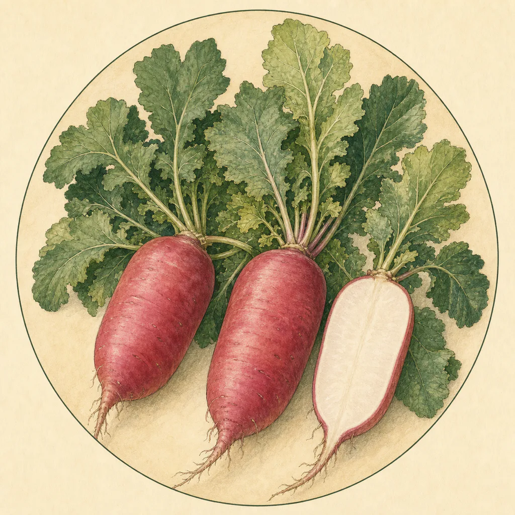 Radish China Rose illustration