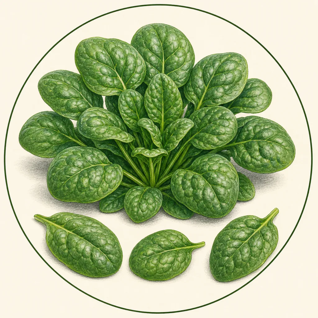 Apollo spinach illustration