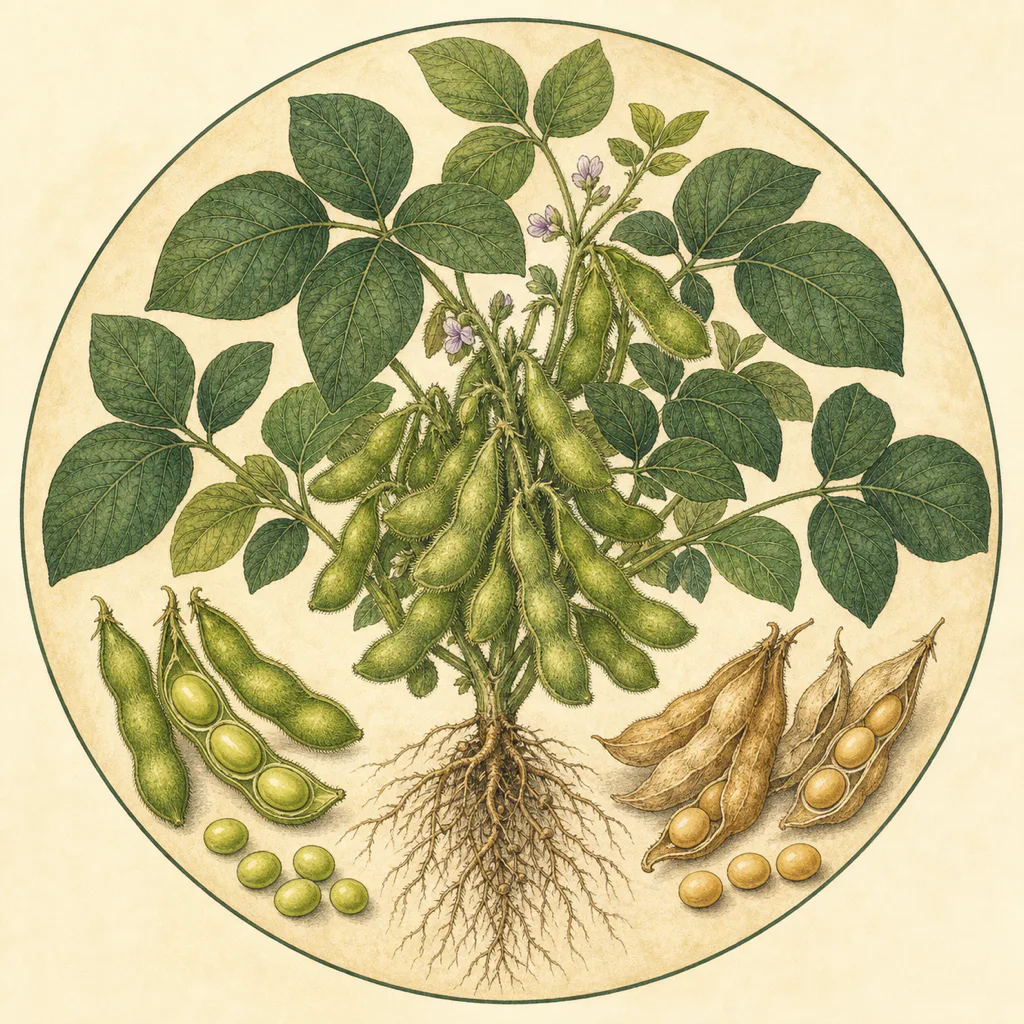 Envy soya bean illustration